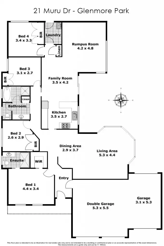 Floorplan of Homely house listing, 21 Muru Drive, Glenmore Park NSW 2745