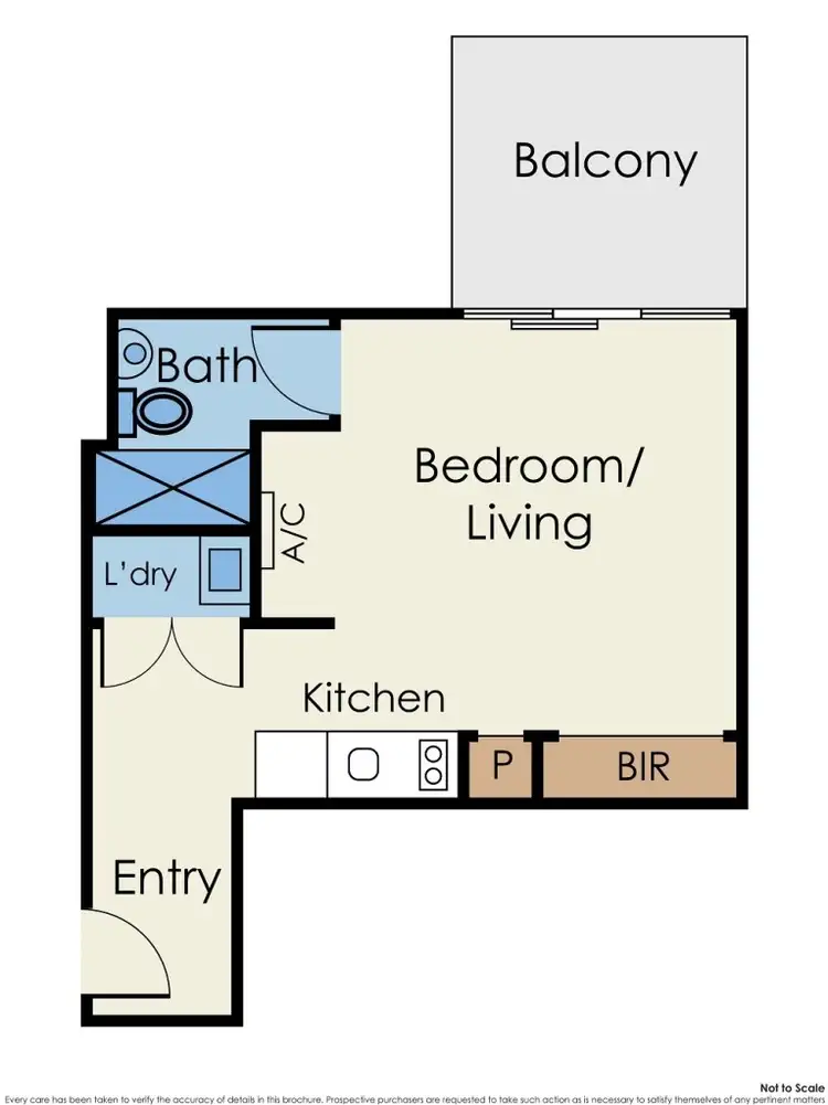Floorplan of Homely studio listing, 1710/7 Yarra Street, South Yarra VIC 3141