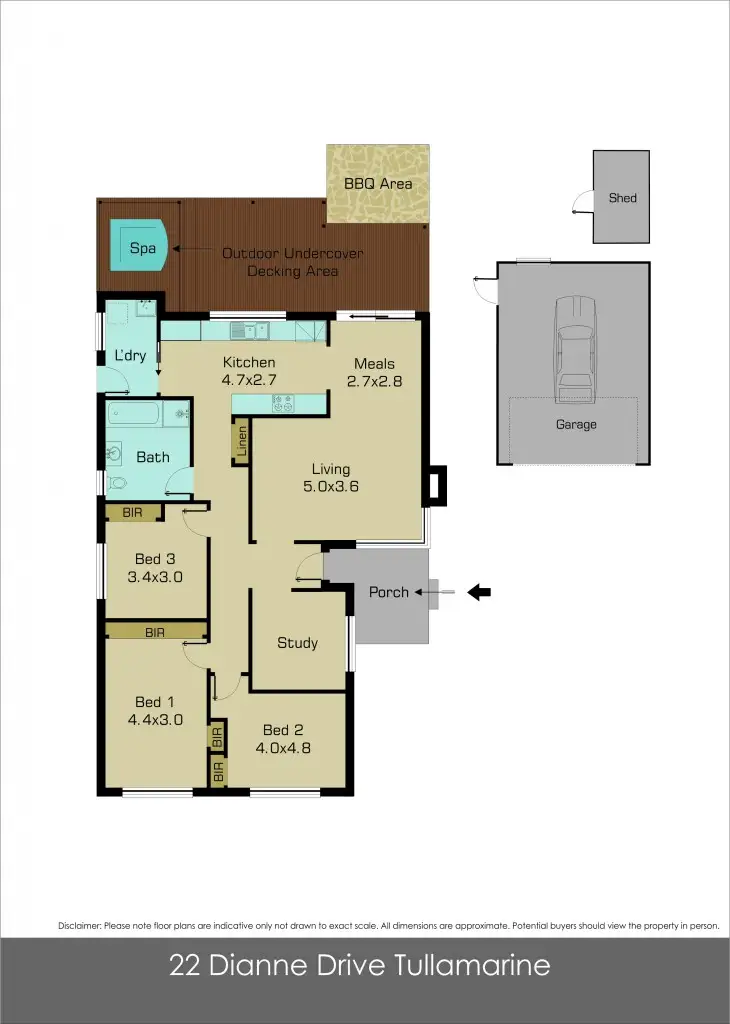 Floorplan of Homely house listing, 22 Dianne Drive, Tullamarine VIC 3043