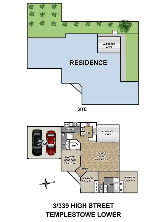Floorplan of Homely townhouse listing, 3/339 High Street, Templestowe Lower VIC 3107