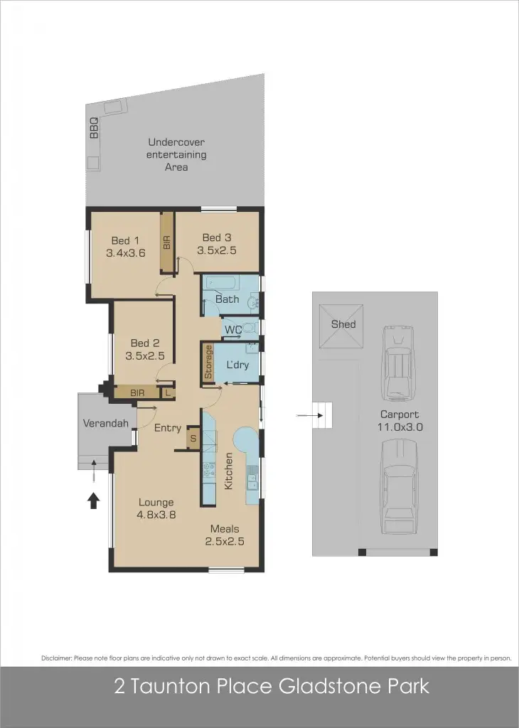 Floorplan of Homely house listing, 2 Taunton Place, Gladstone Park VIC 3043