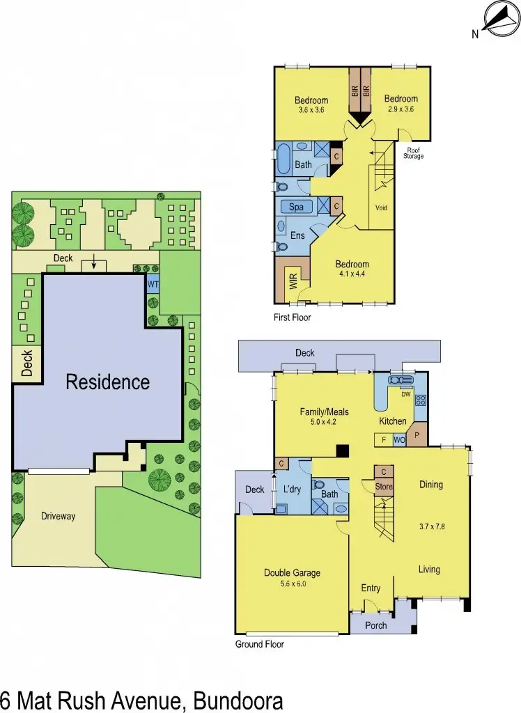 Floorplan of Homely house listing, 6 Mat Rush Avenue, Bundoora VIC 3083