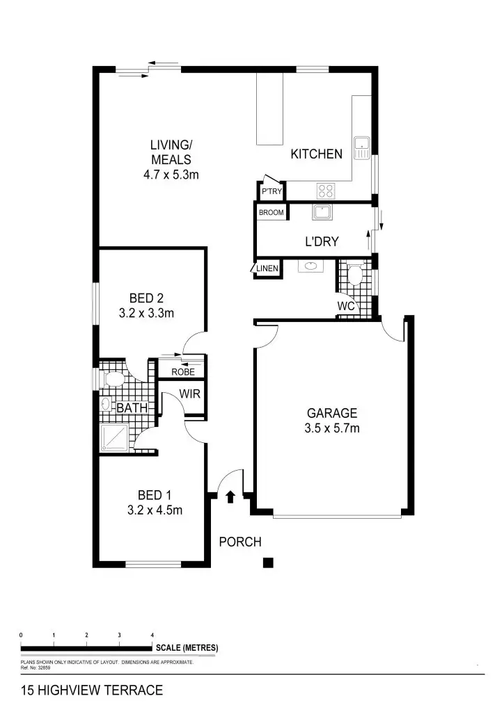 Floorplan of Homely house listing, 15 Highview Terrace, Kangaroo Flat VIC 3555