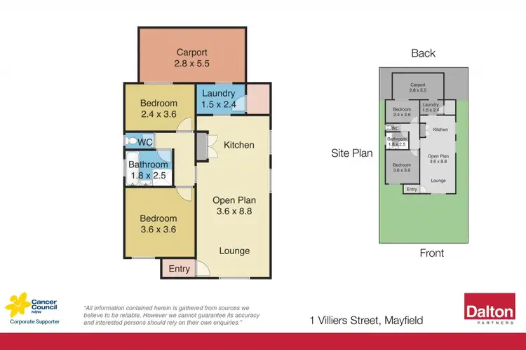 Floorplan of Homely villa listing, 1 Villiers Street, Mayfield NSW 2304