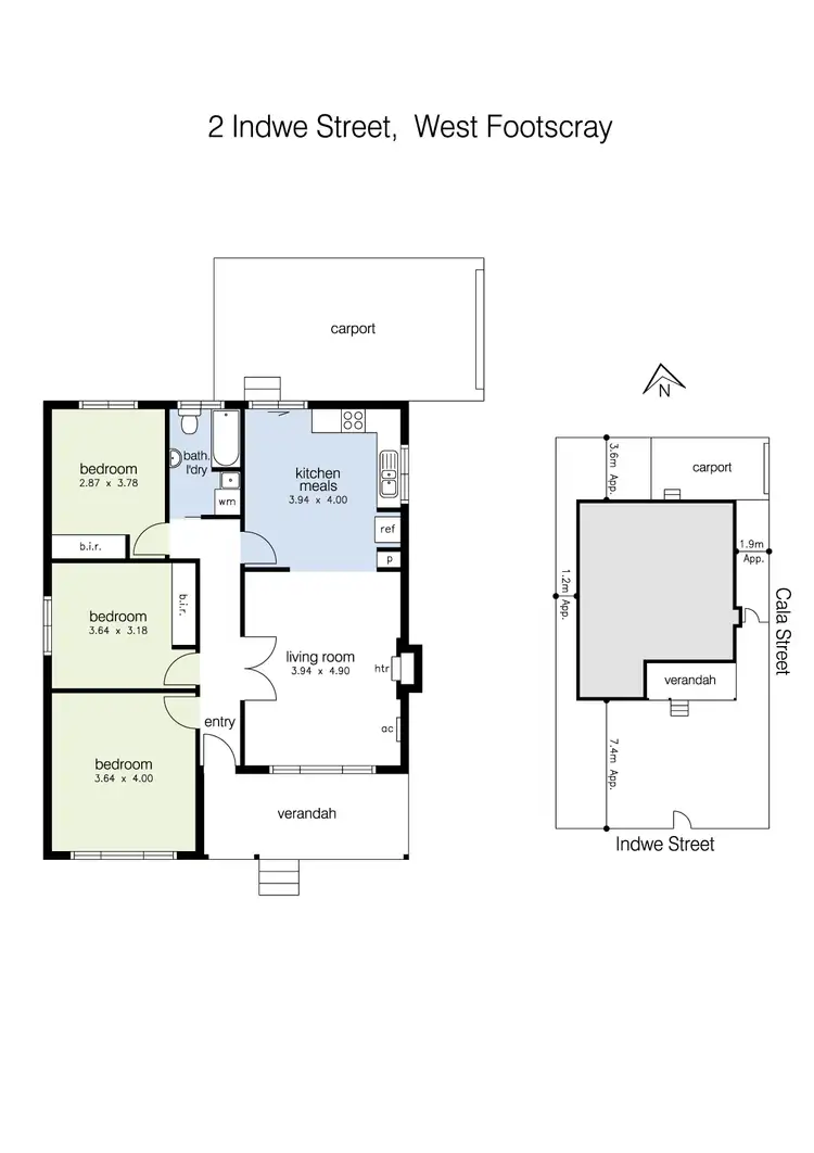 Floorplan of Homely house listing, 2 Indwe Street, West Footscray VIC 3012