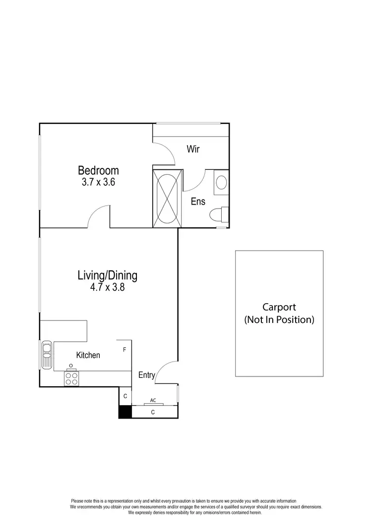 Floorplan of Homely apartment listing, 28/48 Hotham Street, St Kilda East VIC 3183