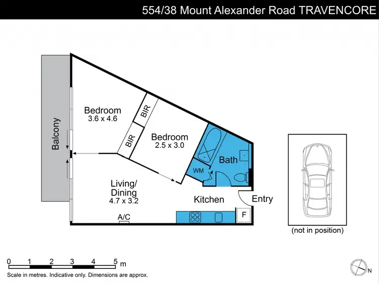 Floorplan of Homely apartment listing, 554/38 Mt Alexander Road, Travancore VIC 3032