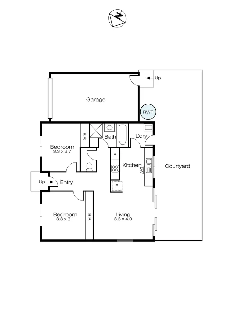 Floorplan of Homely townhouse listing, 12 Jordy Place, Ballarat East VIC 3350