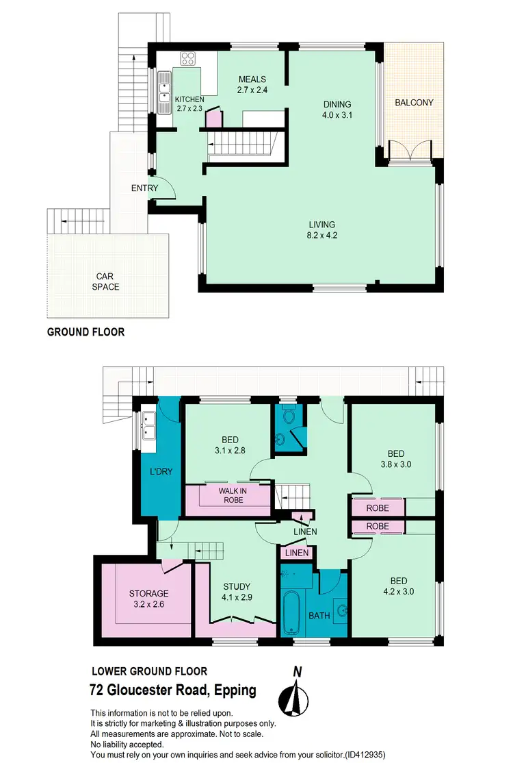 Floorplan of Homely house listing, 72A Gloucester Road, Epping NSW 2121