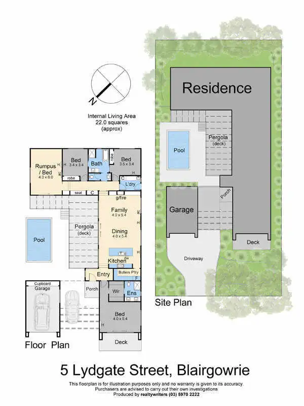 Floorplan of Homely house listing, 5 Lydgate Street, Blairgowrie VIC 3942