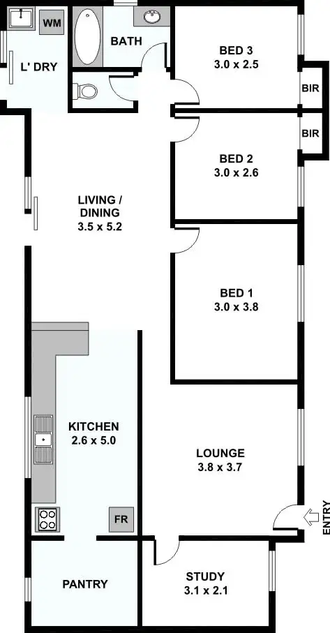 Floorplan of Homely house listing, 7 Egan Place, Midland WA 6056