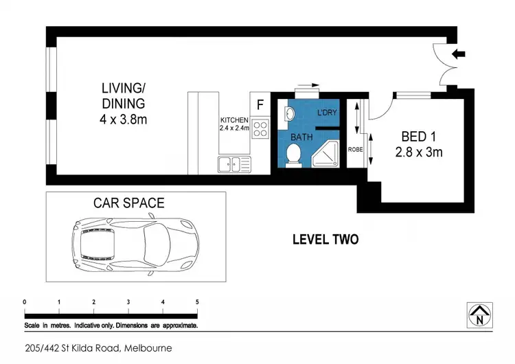 Floorplan of Homely apartment listing, 205/442 St Kilda Road, Melbourne VIC 3004