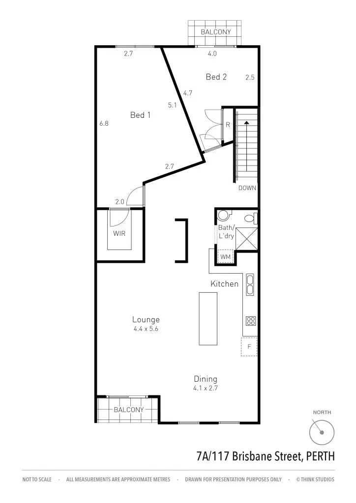 Floorplan of Homely apartment listing, 7A/117 Brisbane Street, Perth WA 6000