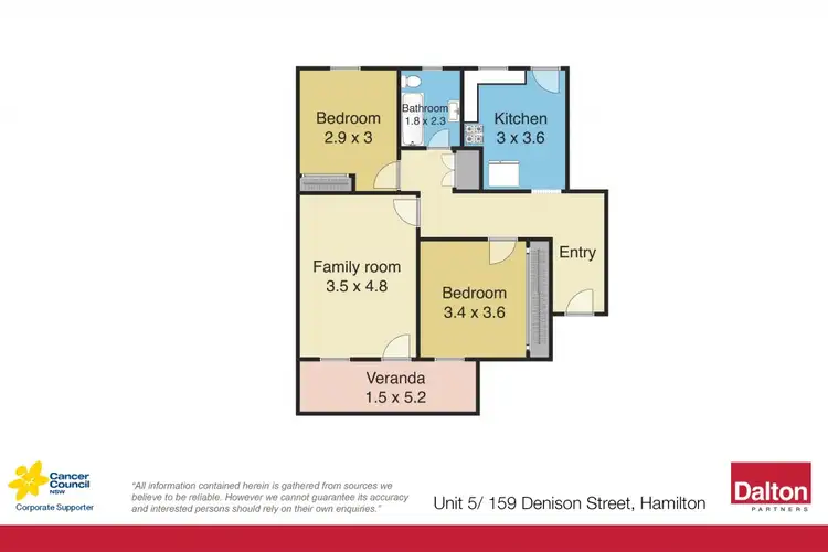 Floorplan of Homely unit listing, 5/159 Denison Street, Hamilton NSW 2303