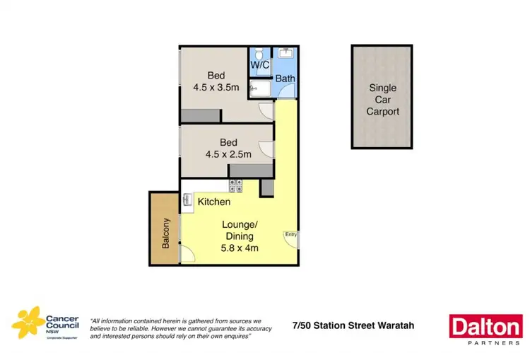 Floorplan of Homely unit listing, 7/50 Station Street, Waratah NSW 2298