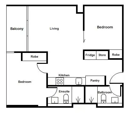 Floorplan of Homely apartment listing, 1515/220 Spencer Street, Melbourne VIC 3000
