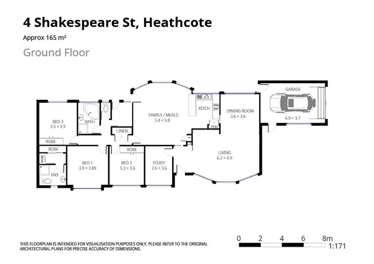 Floorplan of Homely house listing, 4 Shakespere Street, Heathcote VIC 3523