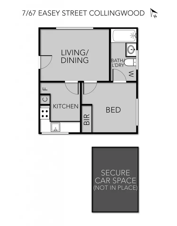 Floorplan of Homely apartment listing, 7/67 Easey Street, Collingwood VIC 3066