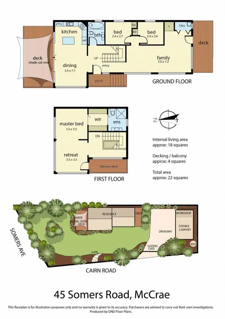 Floorplan of Homely house listing, 45 Somers Avenue, Mccrae VIC 3938