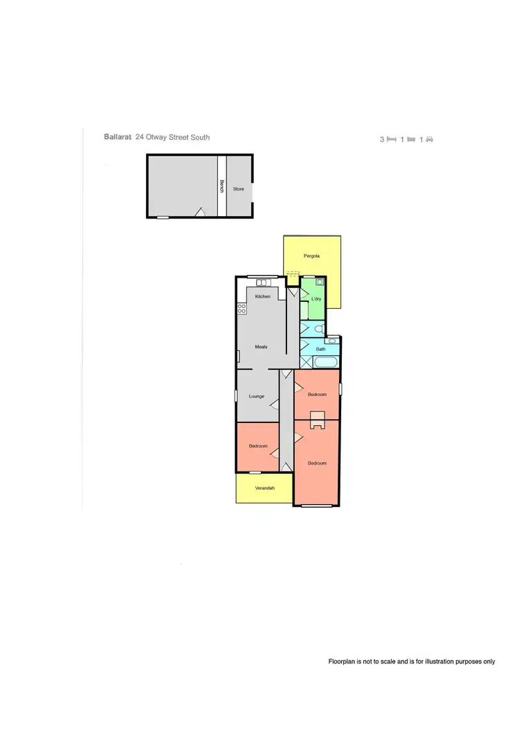Floorplan of Homely house listing, 24 Otway Street, South, Ballarat East VIC 3350