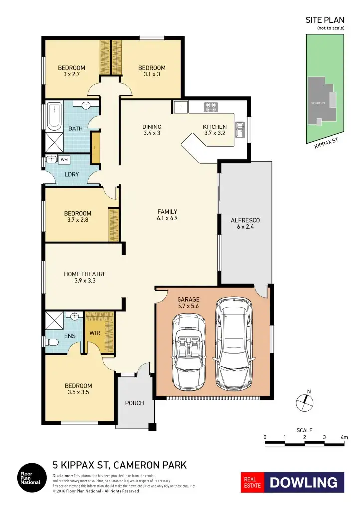 Floorplan of Homely house listing, 5 Kippax Street, Cameron Park NSW 2285