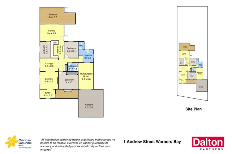 Floorplan of Homely house listing, 1 Andrew Street, Warners Bay NSW 2282