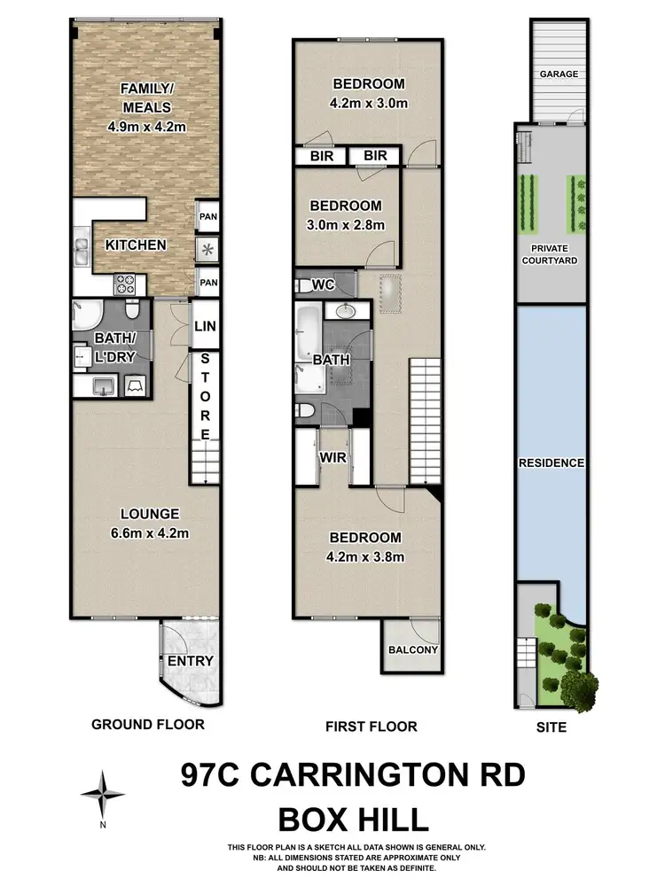 Floorplan of Homely townhouse listing, 97C Carrington Road, Box Hill VIC 3128