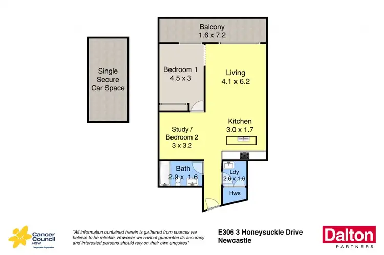 Floorplan of Homely apartment listing, 306/3A Honeysuckle Drive, Newcastle NSW 2300