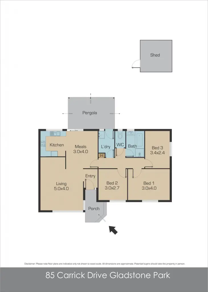 Floorplan of Homely house listing, 85 Carrick Drive, Gladstone Park VIC 3043