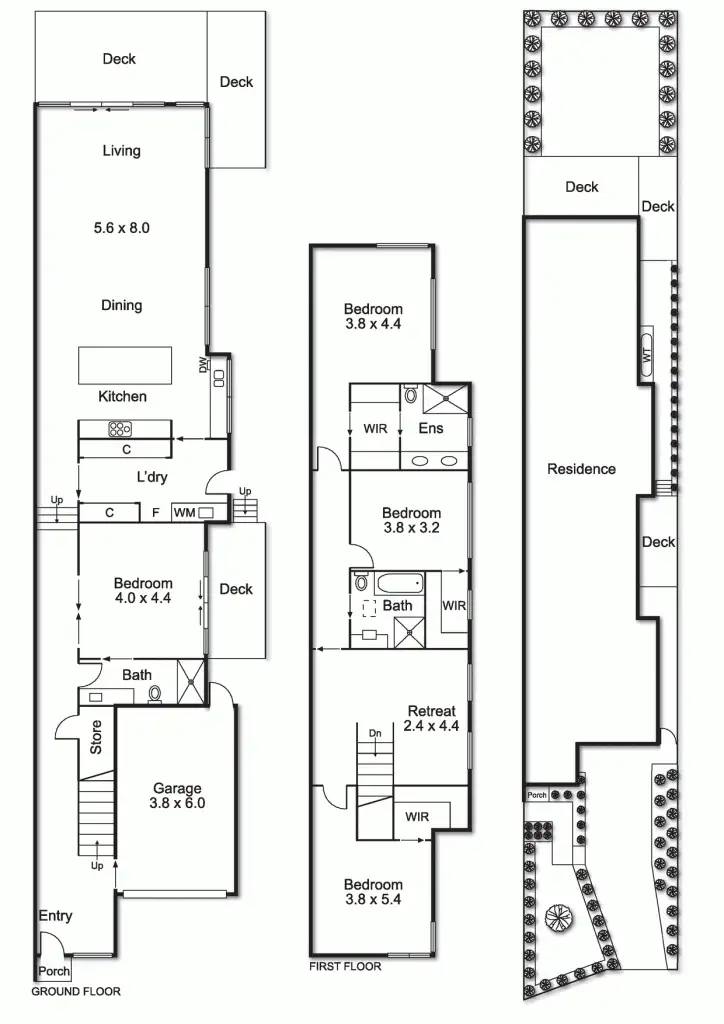 Floorplan of Homely townhouse listing, 9B Latham Street, Bentleigh East VIC 3165