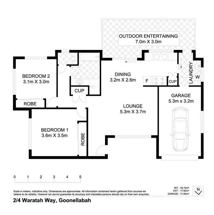 Floorplan of Homely unit listing, 2/4 Waratah Way, Goonellabah NSW 2480