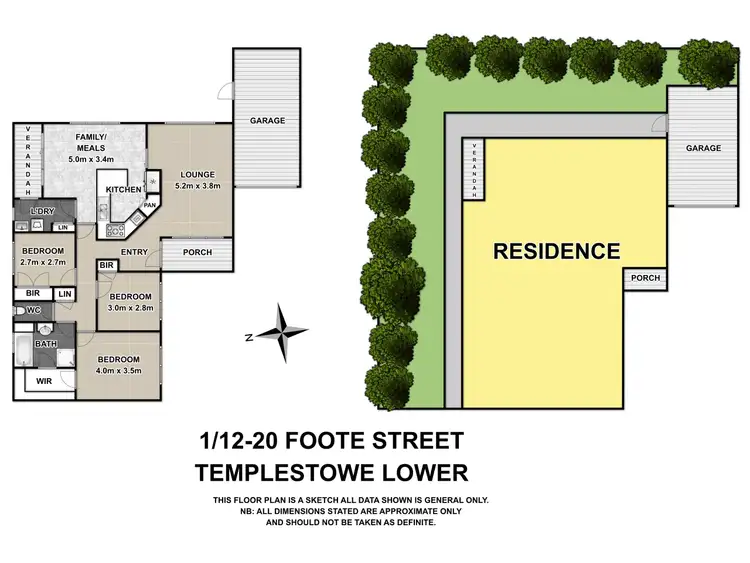 Floorplan of Homely townhouse listing, 1/12-20 Foote Street, Templestowe Lower VIC 3107