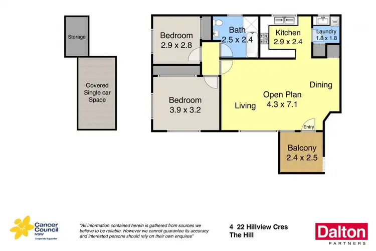 Floorplan of Homely unit listing, 4/22 Hillview Crescent, The Hill NSW 2300