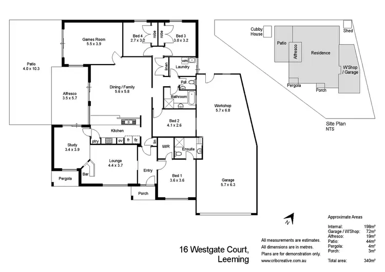 Floorplan of Homely house listing, 16 Westgate Court, Leeming WA 6149