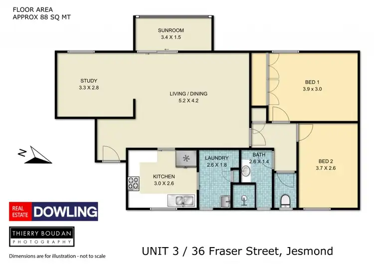 Floorplan of Homely unit listing, 3/36 Fraser Street, Jesmond NSW 2299