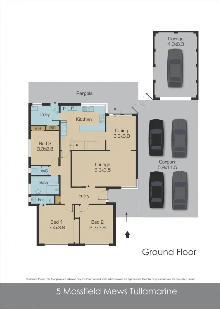 Floorplan of Homely house listing, 5 Mossfield Mews, Tullamarine VIC 3043