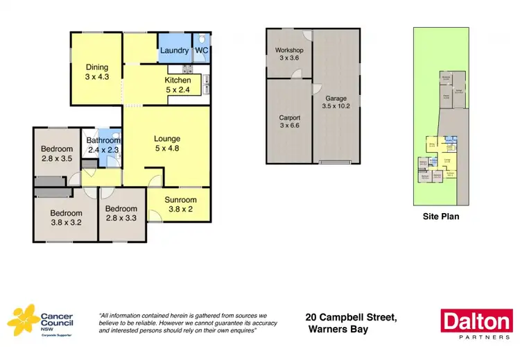 Floorplan of Homely house listing, 20 Campbell Street, Warners Bay NSW 2282