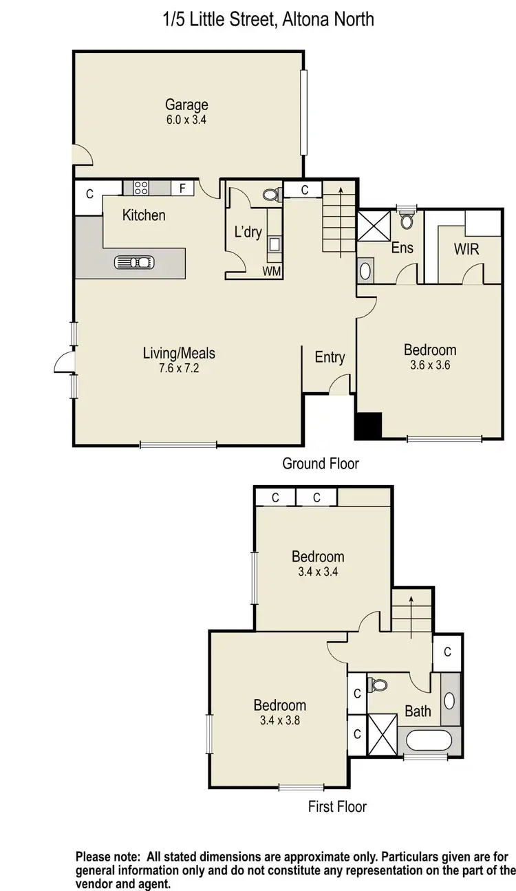 Floorplan of Homely townhouse listing, 1/5 Little Street, Altona North VIC 3025