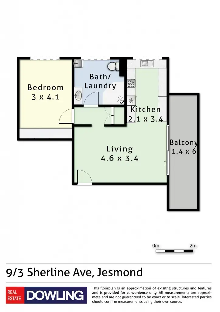 Floorplan of Homely unit listing, 9/3 Shereline Avenue, Jesmond NSW 2299