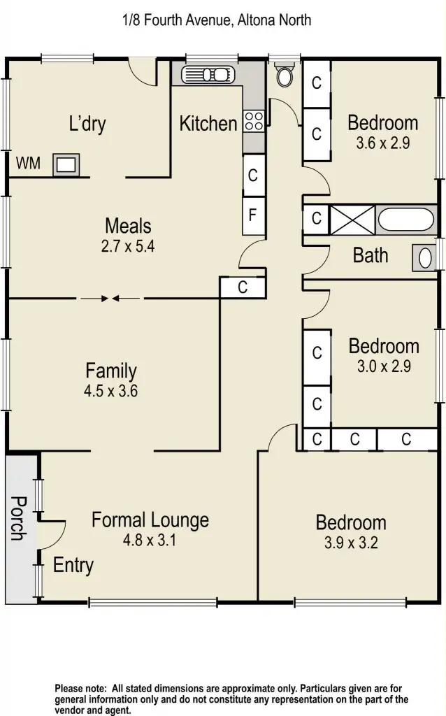 Floorplan of Homely house listing, 1/8 Fourth Avenue, Altona North VIC 3025