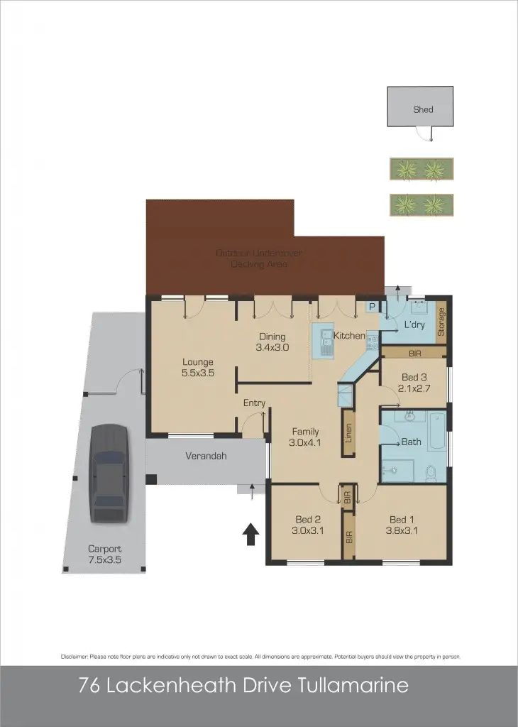 Floorplan of Homely house listing, 76 Lackenheath Drive, Tullamarine VIC 3043