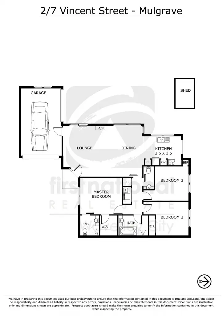 Floorplan of Homely unit listing, 2/7 Vincent Street, Mulgrave VIC 3170