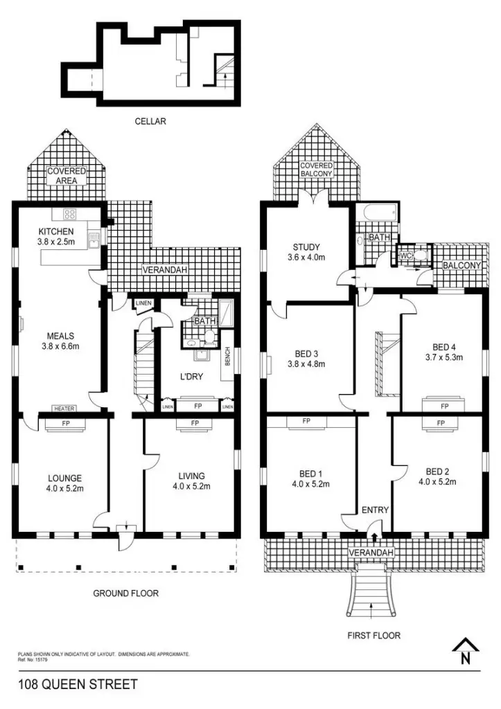 Floorplan of Homely house listing, 108 Queen Street, Bendigo VIC 3550