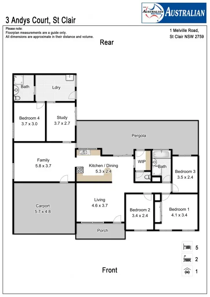 Floorplan of Homely house listing, 3 Andys Court, St Clair NSW 2759