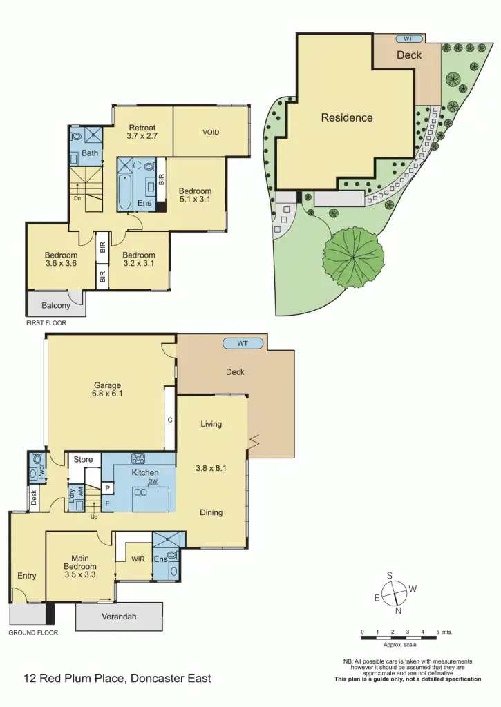 Floorplan of Homely townhouse listing, 12 Red Plum Place, Doncaster East VIC 3109