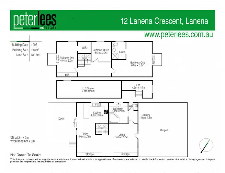 Floorplan of Homely house listing, 12 Lanena Crescent, Lanena TAS 7275