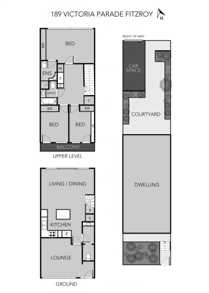 Floorplan of Homely townhouse listing, 189 Victoria Parade, Fitzroy VIC 3065