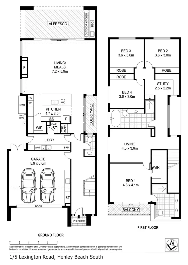 Floorplan of Homely house listing, 5A Lexington Road, Henley Beach South SA 5022