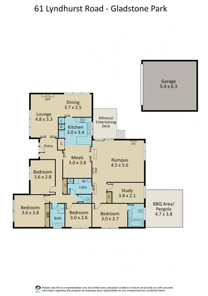 Floorplan of Homely house listing, 61 Lyndhurst Road, Gladstone Park VIC 3043