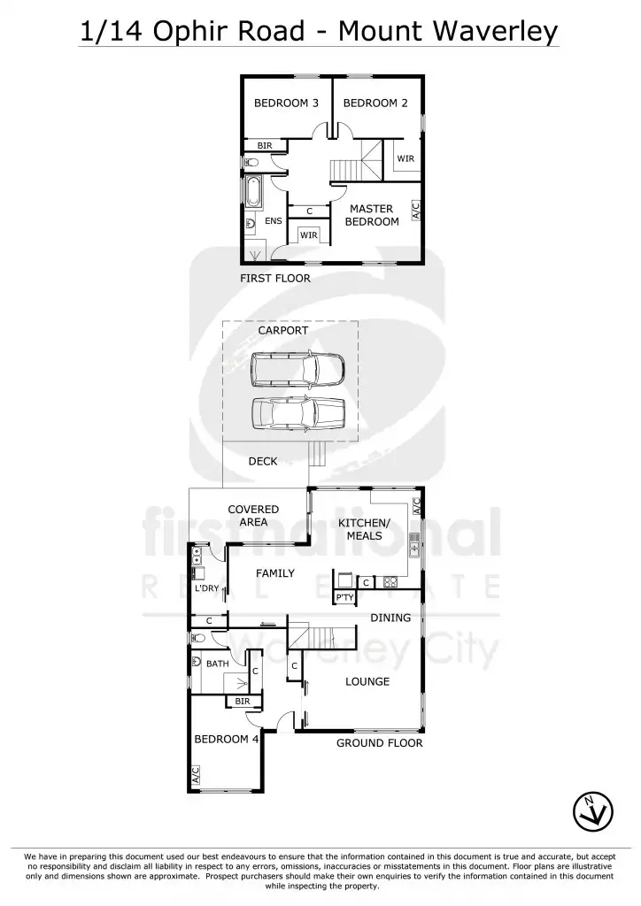 Floorplan of Homely townhouse listing, 1/14 Ophir Road, Mount Waverley VIC 3149